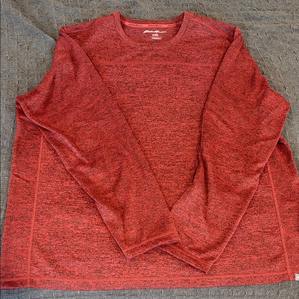 Eddie Bauer Heathered Red Crewneck Shirt